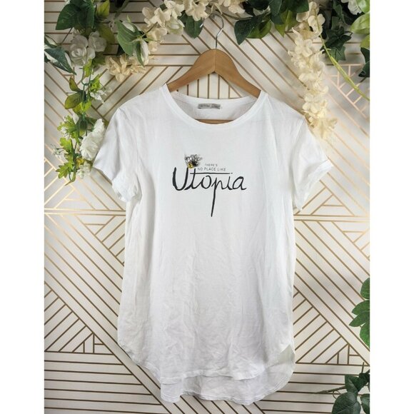 Zara Wb Collection Women’s There's No Place Like Utopia T Shirt Size Large - Picture 1 of 7